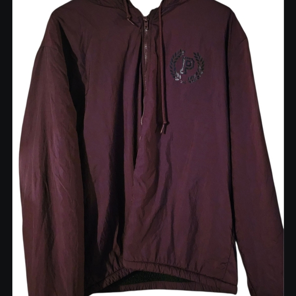 PINK Victoria's Secret Burgundy Sherpa Jacket!!! - Picture 1 of 5